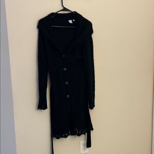Chic Black Button-Up Cardigan